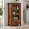 The Attic Sheesham Mini Glazed Bookcase