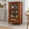 The Attic Sheesham Mini Glazed Bookcase