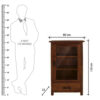 The Attic Sheesham Mini Glazed Bookcase