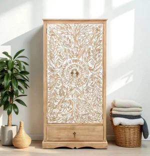 The Attic Jodhpur Carving Wardrobe