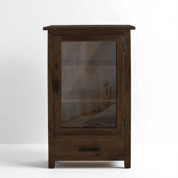 The Attic Sheesham Mini Glazed Bookcase