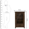 The Attic Sheesham Mini Glazed Bookcase
