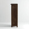 The Attic Sheesham Mini Glazed Bookcase |Walnut Matte Finish