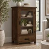 The Attic Sheesham Mini Glazed Bookcase