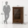 The Attic Sheesham Mini Glazed Bookcase