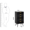 KL-2144 (8) THE ATTIC Solid Wood Free Standing Chest of Drawers