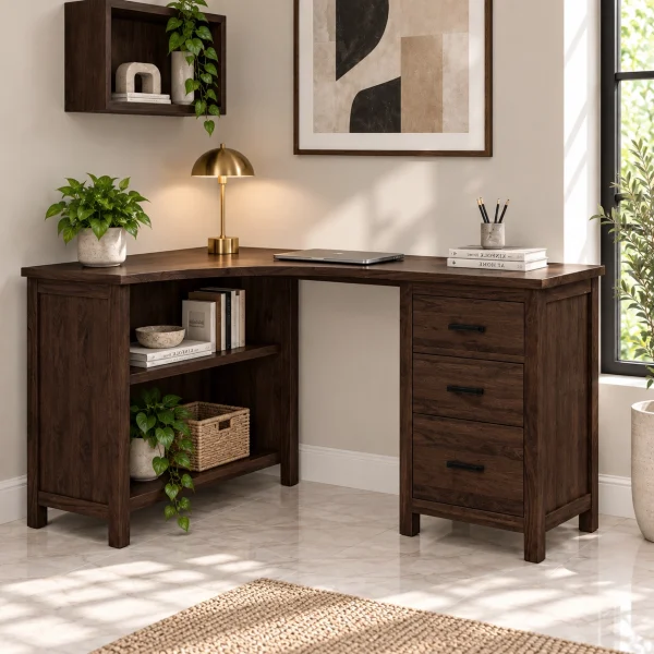 KL-1743WL (2) The Attic Illinoi Study Table Walnut