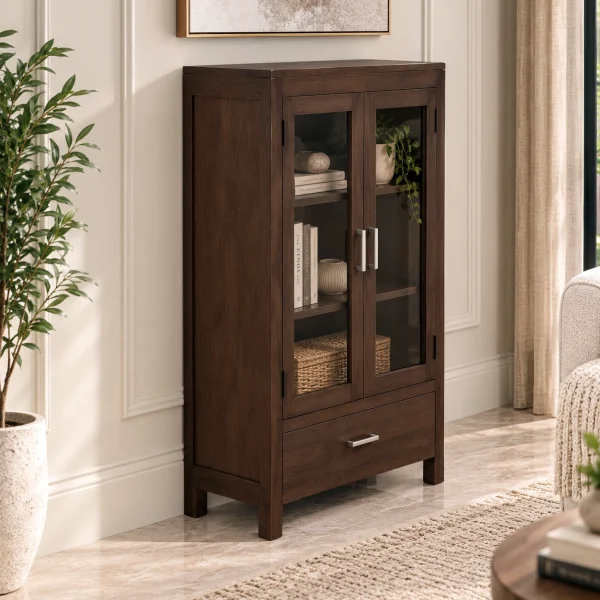 KL-1884W (2) The Attic Hepburn Kitchen Cabinet Walnut