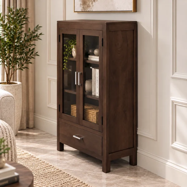 KL-1884W (3) The Attic Hepburn Kitchen Cabinet Walnut