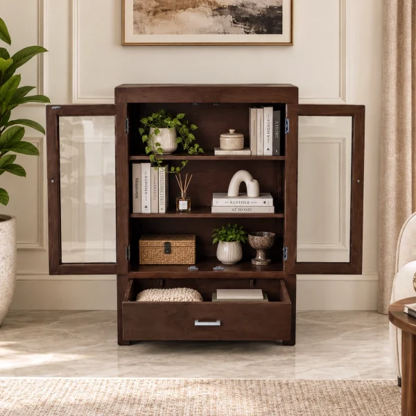 KL-1884W (4) The Attic Hepburn Kitchen Cabinet Walnut