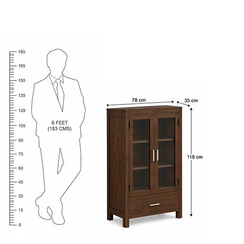 KL-1884W (8) The Attic Hepburn Kitchen Cabinet Walnut
