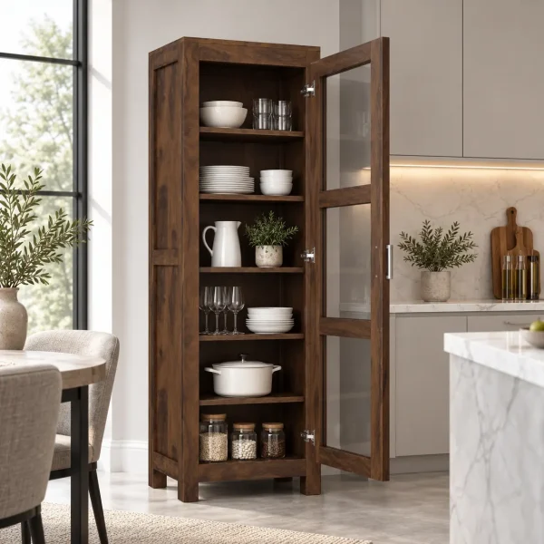 The Attic Victoria Kitchen Cabinet Walnut