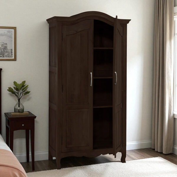 KL-118W (3) The Attic Catania Mango Wood Almirah: Solid Wood Multiple Utility Storage | Wardrobe