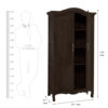 KL-118W (9) The Attic Catania Mango Wood Almirah: Solid Wood Multiple Utility Storage | Wardrobe