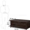 The Attic Leamington Coffee Table - Solid Wood Centre Table with Walnut Matte Finish for Elegant Living Room Decor