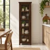 The Attic Arkansas Multipurpose Cabinet - Solid Wood Bookshelf and Kitchen Cabinet with Walnut Matte Finish