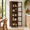 The Attic Arkansas Multipurpose Cabinet - Solid Wood Bookshelf and Kitchen Cabinet with Walnut Matte Finish