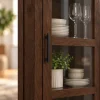 The Attic Arkansas Multipurpose Cabinet - Solid Wood Bookshelf and Kitchen Cabinet with Walnut Matte Finish