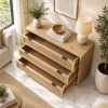 KL-2171 (3) The Attic Panamara Chest of Drawers: Kitchen and Living Room Storage Solution | Solid Mango Wood with Natural Matte Finish