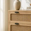 KL-2171 (5) The Attic Panamara Chest of Drawers: Kitchen and Living Room Storage Solution | Solid Mango Wood with Natural Matte Finish