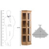 The Attic Ines Multipurpose Cabinet - Solid Mango Wood Bookshelf and Kitchen Cabinet with Natural Matte Finish