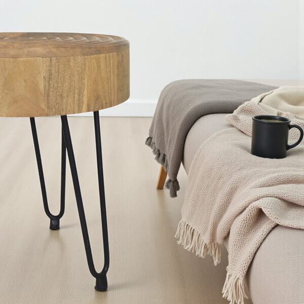 The Attic Jessie Coffee Table: Natural Beauty in Solid Wood - Living Room Centerpiece with Matt Finish