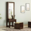 The Attic Beru Dressing Table For Bedroom|Walnut Matt Finish