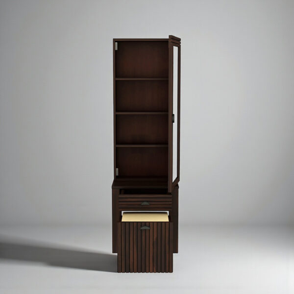 The Attic Beru Dressing Table For Bedroom|Walnut Matt Finish