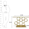 KL-2207G (8) The Attic Lamda Console Table For Living Room|Marble + Iron|White + Gold Matt Finish