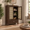 3 The Attic Cane Hepburn Kitchen Cabinet Walnut