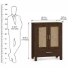 8 The Attic Cane Hepburn Kitchen Cabinet Walnut