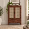 KL-1884C (1) The Attic Cane Hepburn Kitchen Cabinet