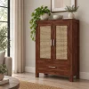 KL-1884C (2) The Attic Cane Hepburn Kitchen Cabinet