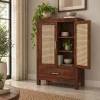 KL-1884C (3) The Attic Cane Hepburn Kitchen Cabinet