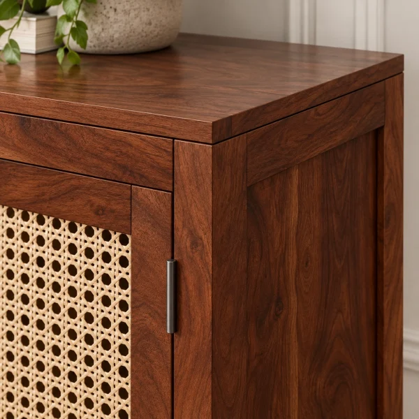 KL-1884C (5) The Attic Cane Hepburn Kitchen Cabinet