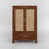 KL-1884C (7) The Attic Cane Hepburn Kitchen Cabinet