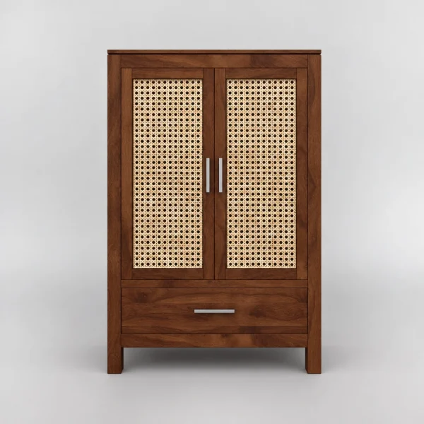 KL-1884C (7) The Attic Cane Hepburn Kitchen Cabinet