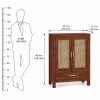 KL-1884C (8) The Attic Cane Hepburn Kitchen Cabinet