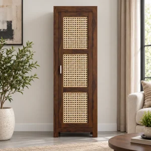 The Attic Cane Victoria Kitchen Cabinet Walnut