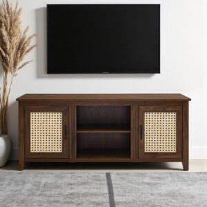 The Attic Cane Balin TV Cabinet: Solid Wood Sideboard TV Cabinet