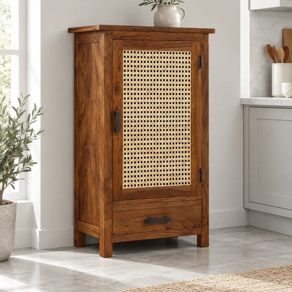 The Attic Sheesham Mini Glazed Bookcase