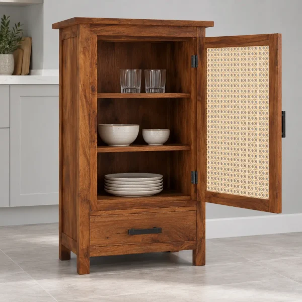 The Attic Sheesham Mini Glazed Bookcase