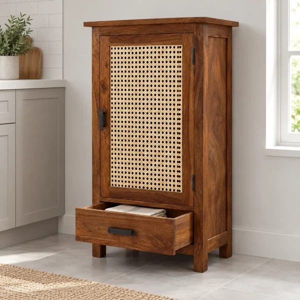 The Attic Sheesham Mini Glazed Bookcase
