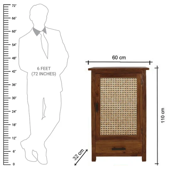 The Attic Sheesham Mini Glazed Bookcase