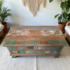 The Attic Houston Coffee Table  |  Multicolor Distress Shades of Blue
