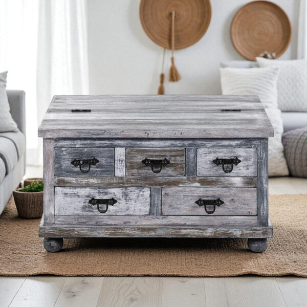 The Attic Barmer Coffee Table In Grey Finish