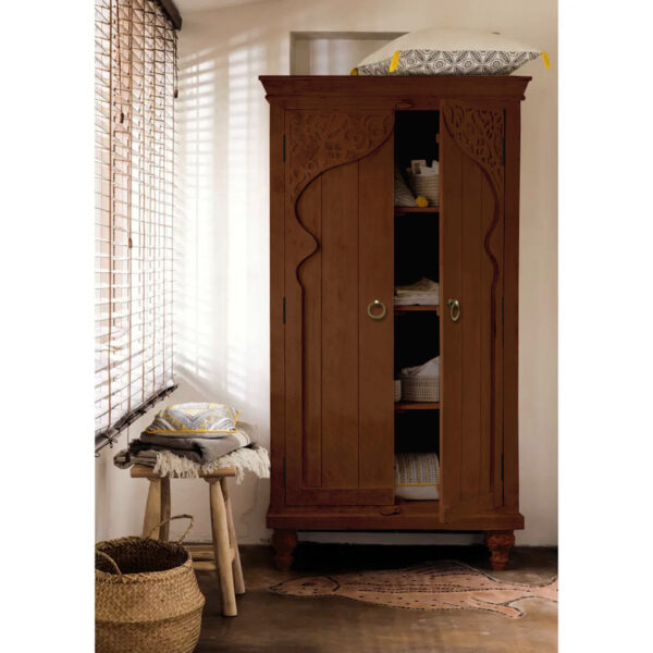 KL-776H (2) The Attic Omaha Cupboard With Honey Finish