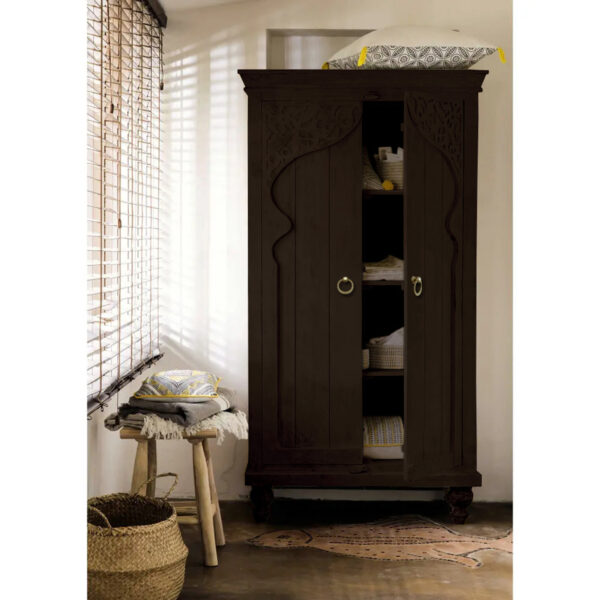 The Attic Omaha Cupboard With Walnut Finish