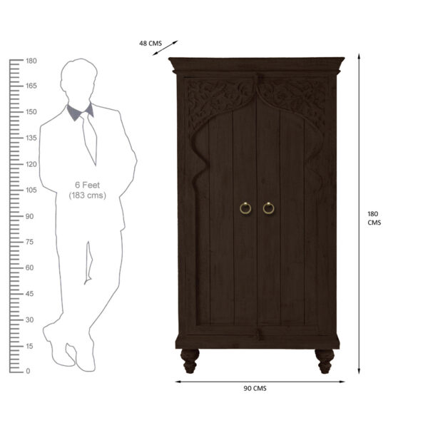 The Attic Omaha Cupboard With Walnut Finish