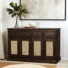 The Attic Francisco Sideboard Cane | Walnut Matte Finish
